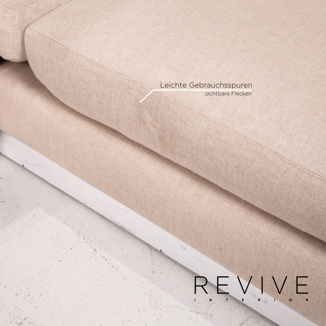 Flexform Long Island Stoff Ecksofa Creme Sofa Couch #14900