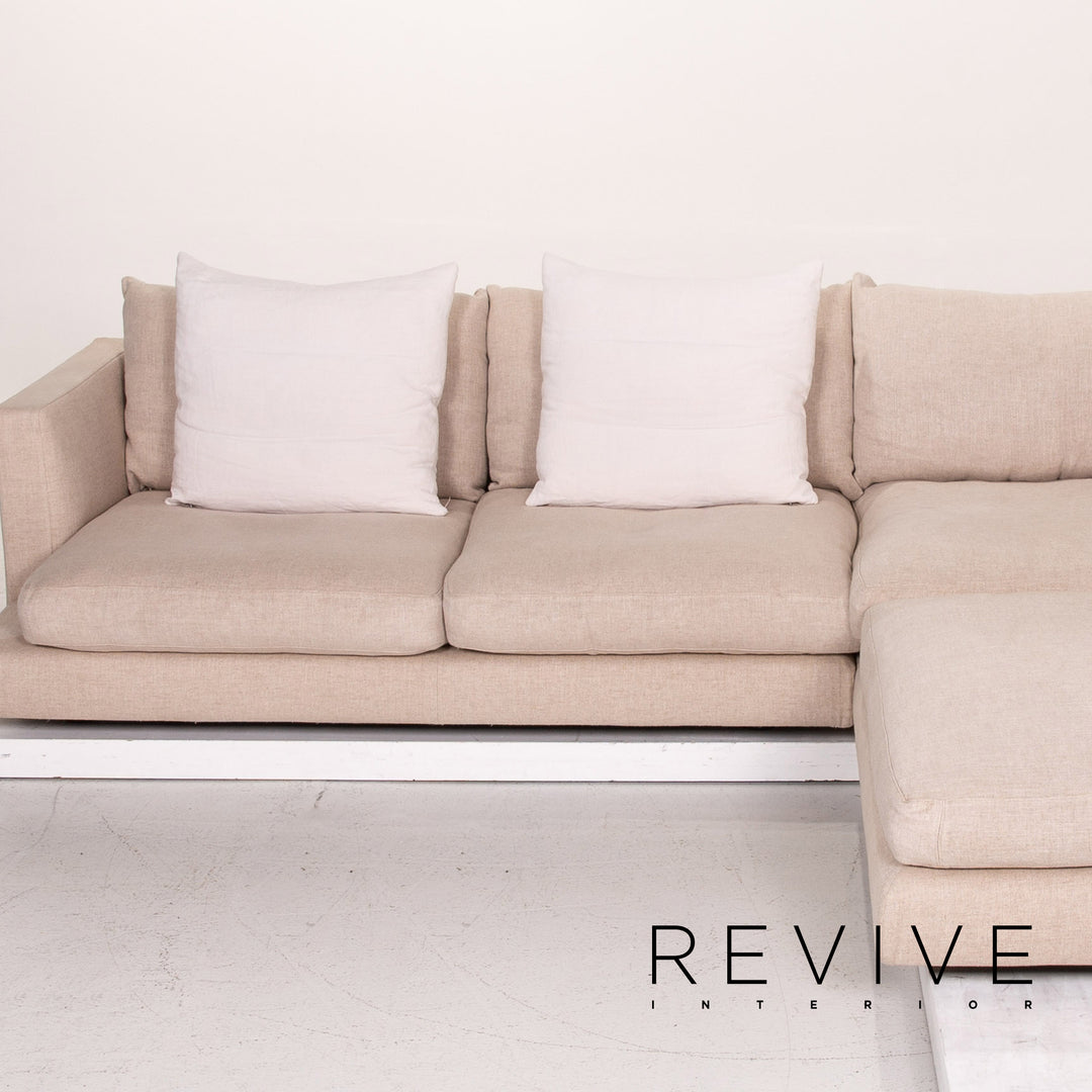 Flexform Long Island Stoff Ecksofa Creme Sofa Couch #14900