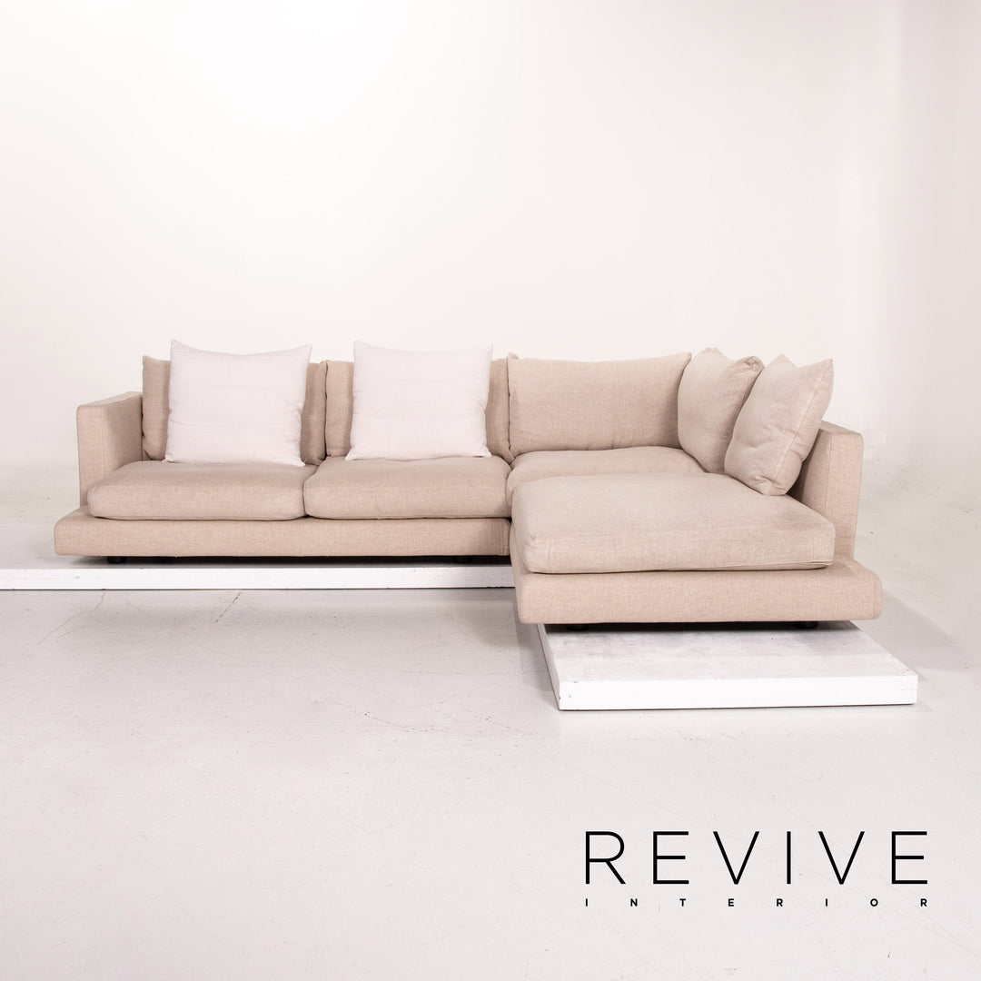 Flexform Long Island Stoff Ecksofa Creme Sofa Couch #14900