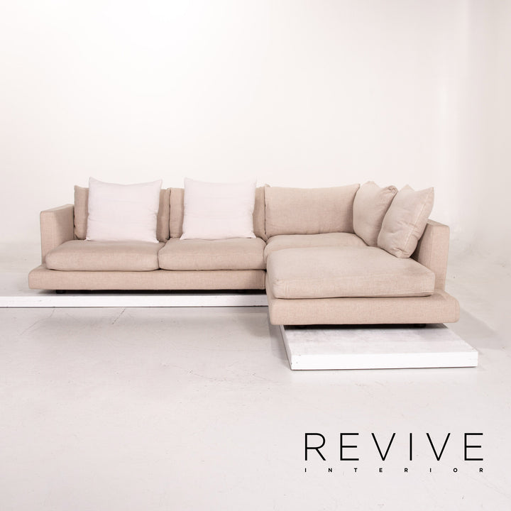 Flexform Long Island Stoff Ecksofa Creme Sofa Couch #14900