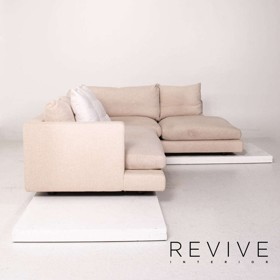 Flexform Long Island Stoff Ecksofa Creme Sofa Couch #14900