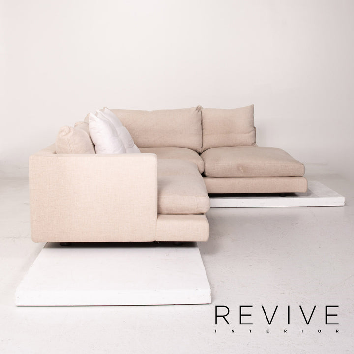 Flexform Long Island Stoff Ecksofa Creme Sofa Couch #14900