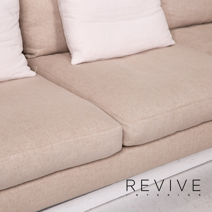 Flexform Long Island Stoff Ecksofa Creme Sofa Couch #14900