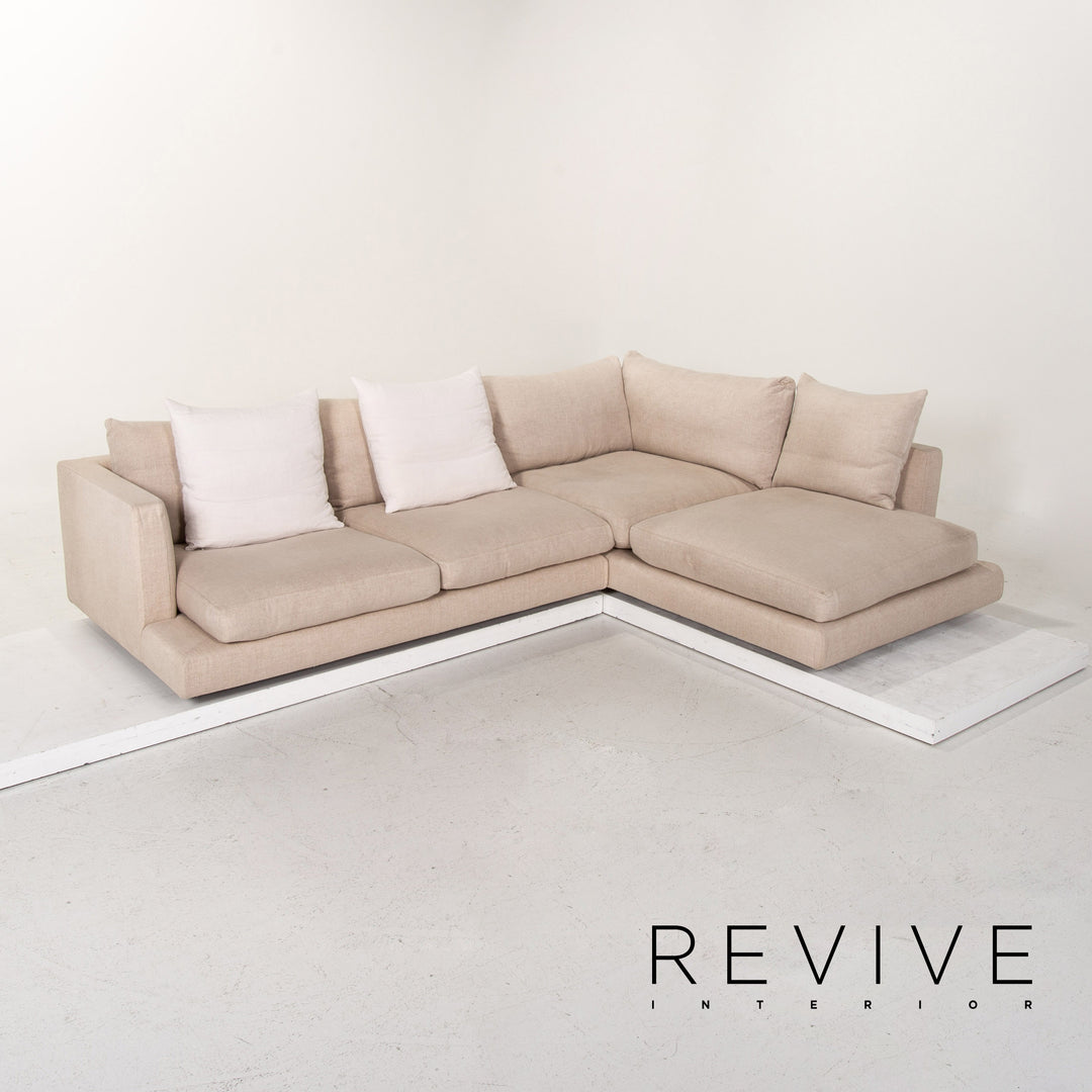 Flexform Long Island Stoff Ecksofa Creme Sofa Couch #14900