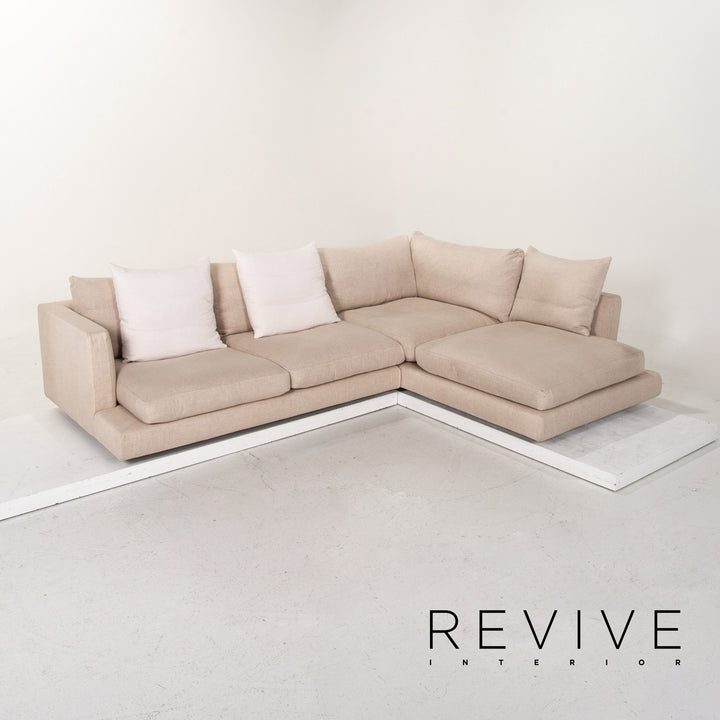 Flexform Long Island Stoff Ecksofa Creme Sofa Couch #14900