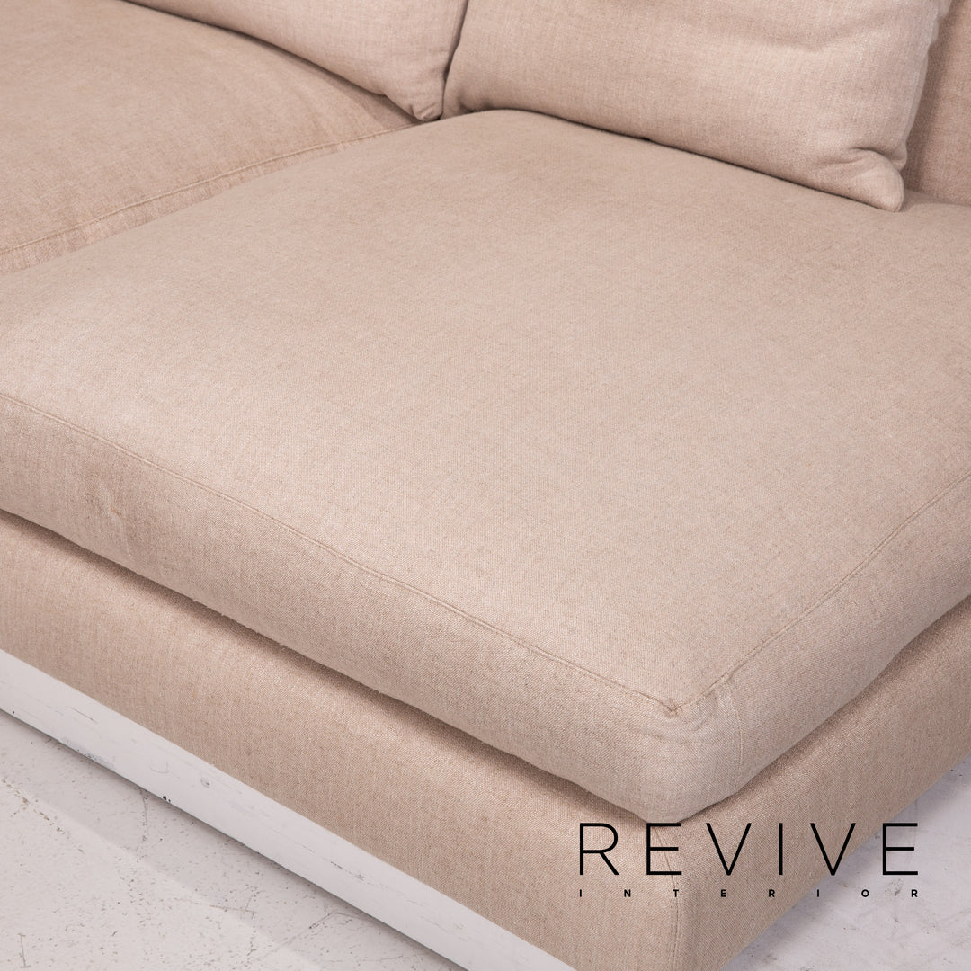 Flexform Long Island Stoff Ecksofa Creme Sofa Couch #14900