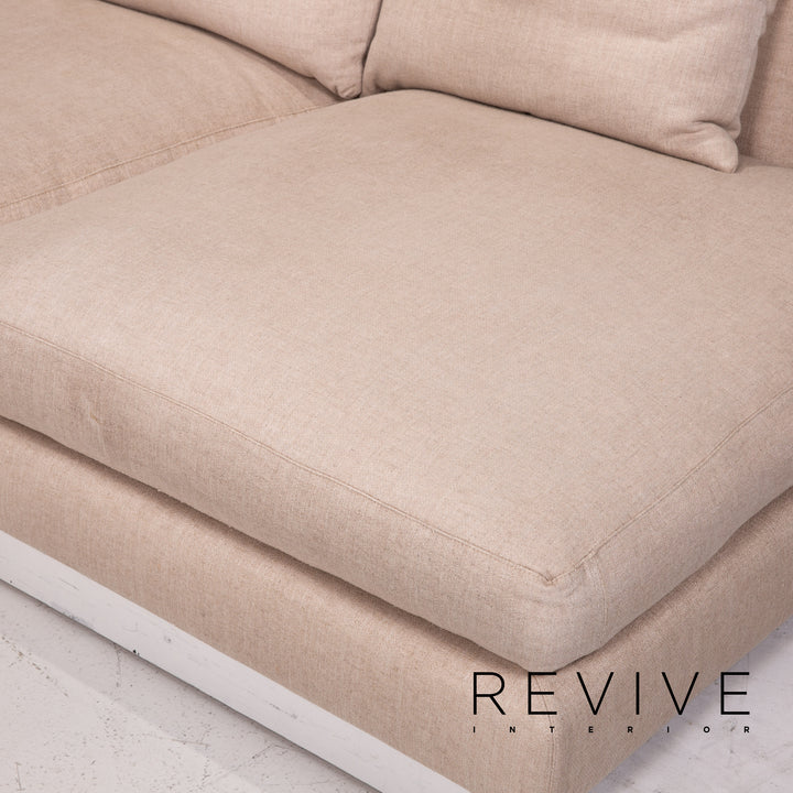 Flexform Long Island Stoff Ecksofa Creme Sofa Couch #14900
