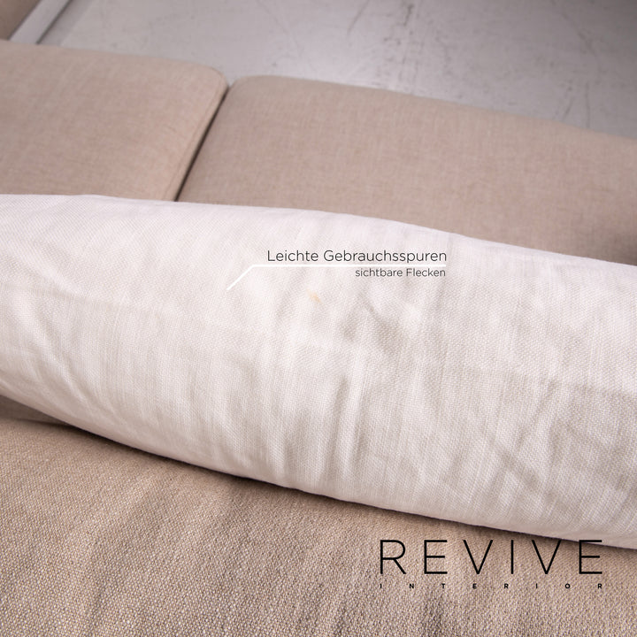 Flexform Long Island Stoff Ecksofa Creme Sofa Couch #14900