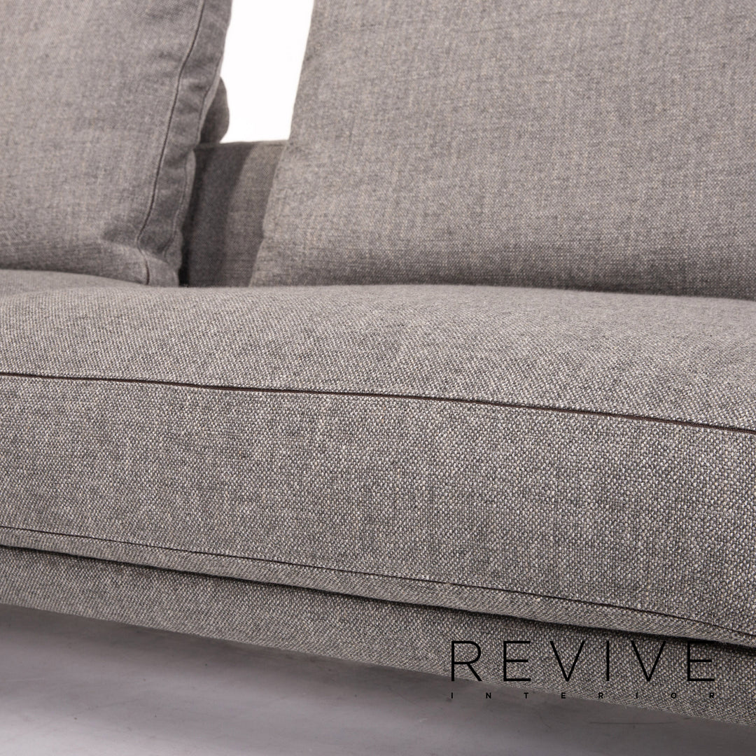 Flexform Romeo Fabric Corner Sofa Gray Sofa Couch #13740