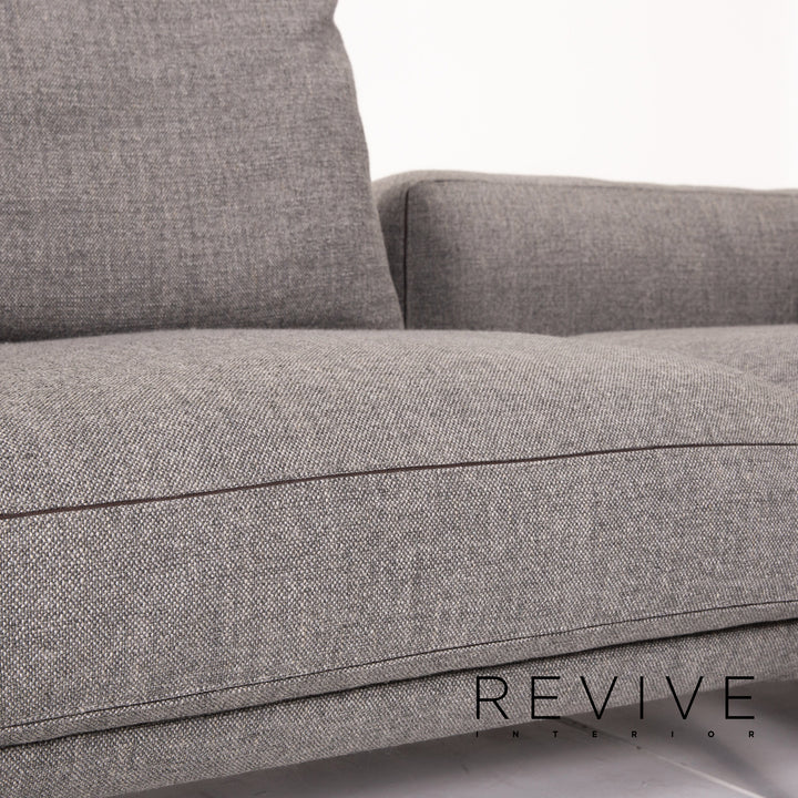 Flexform Romeo Fabric Corner Sofa Gray Sofa Couch #13740