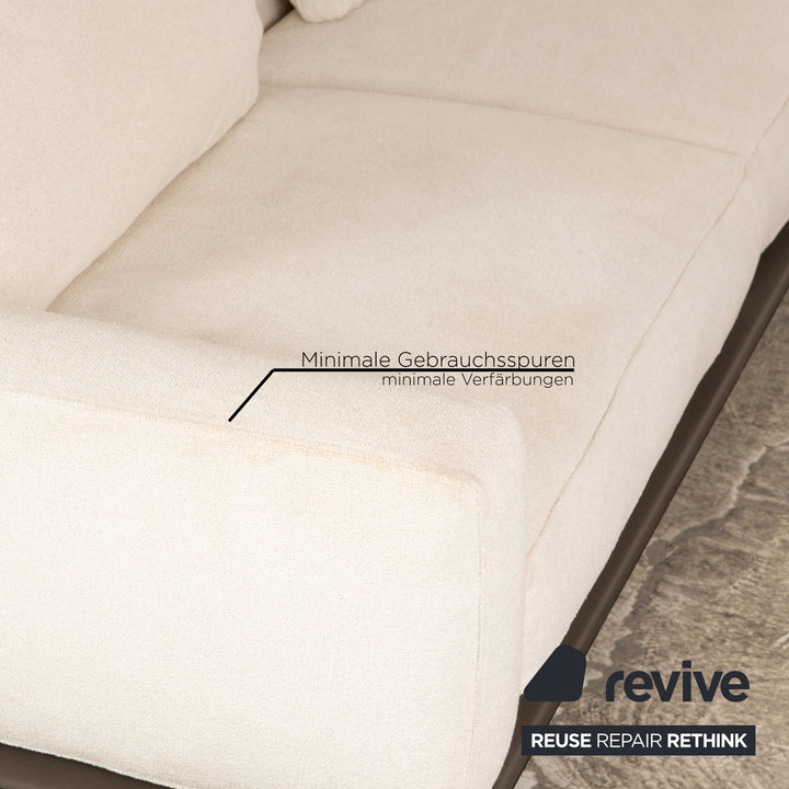Canapé 4 places Flexform Softdream en tissu crème
