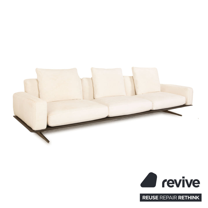 Canapé 4 places Flexform Softdream en tissu crème