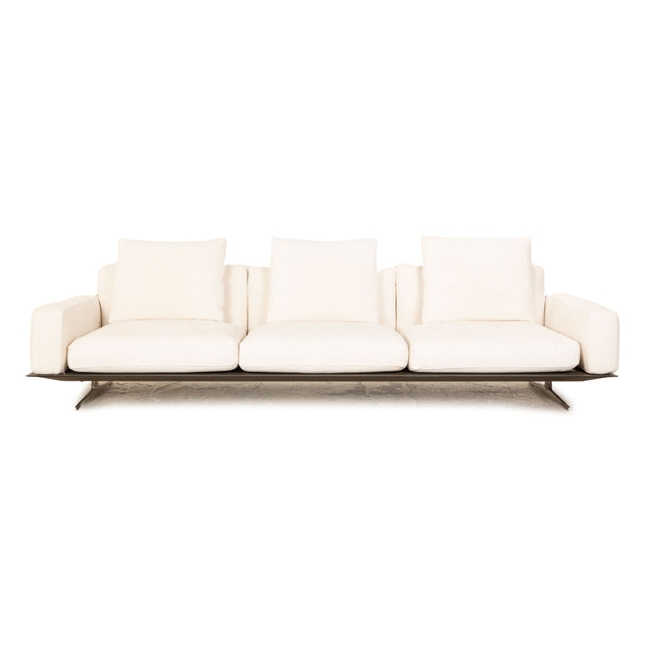 Canapé 4 places Flexform Softdream en tissu crème
