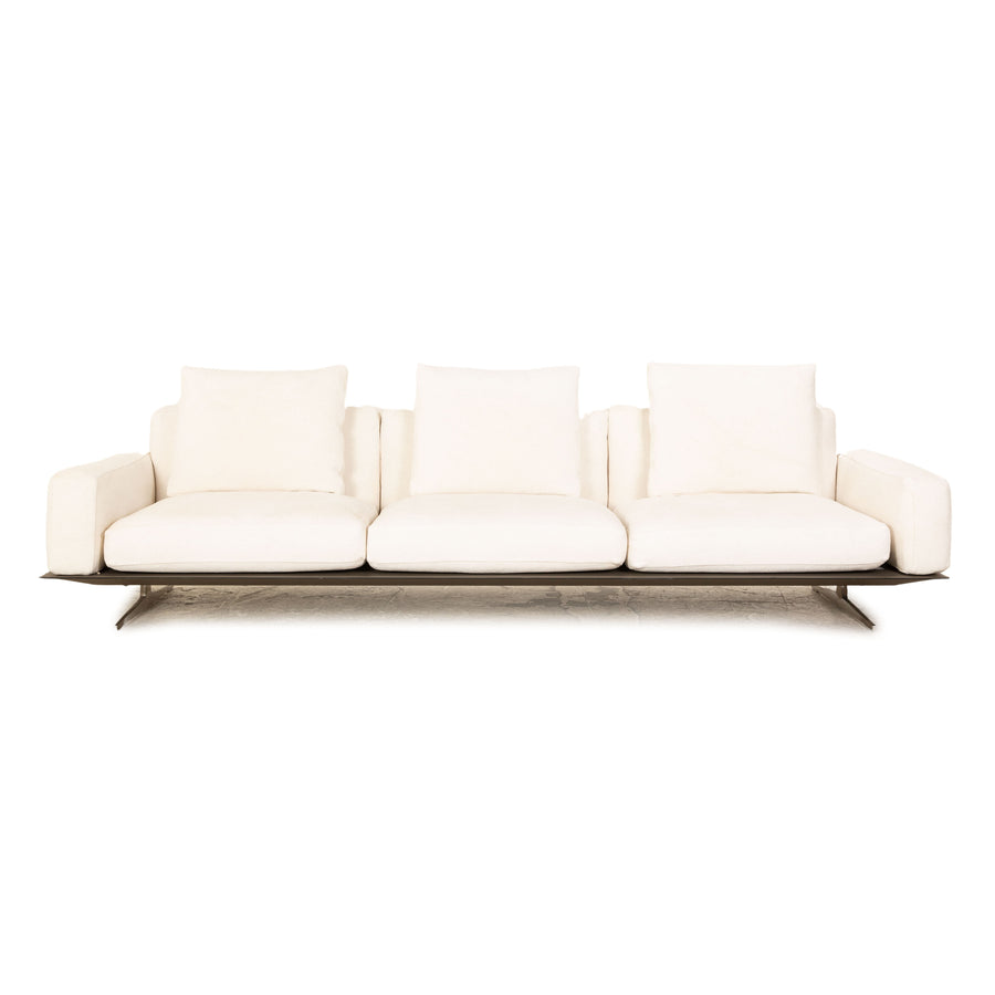 Canapé 4 places Flexform Softdream en tissu crème