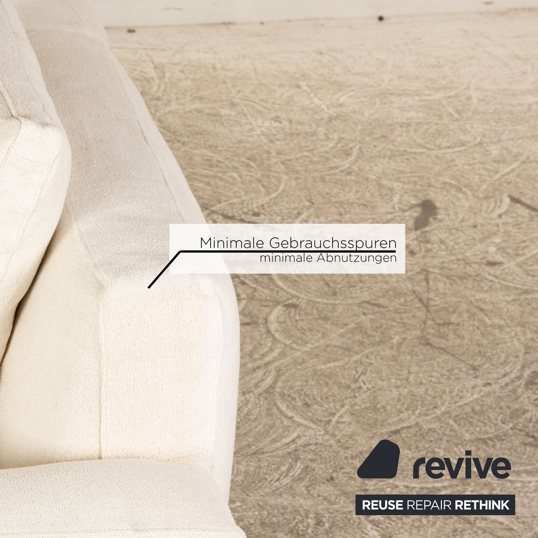 Canapé 4 places Flexform Softdream en tissu crème