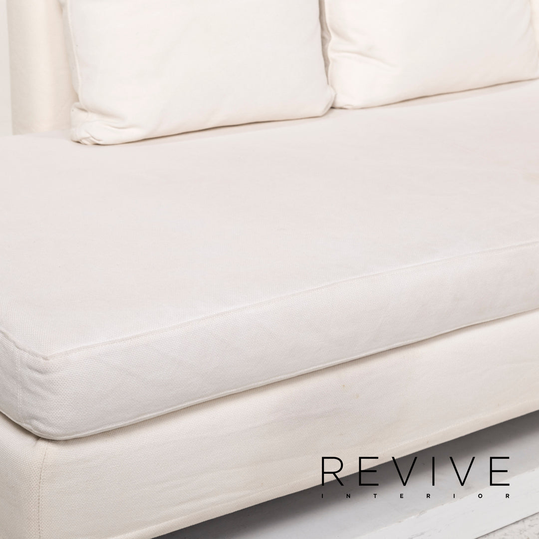 Flexform Fabric Corner Sofa Cream Sofa Couch #12465