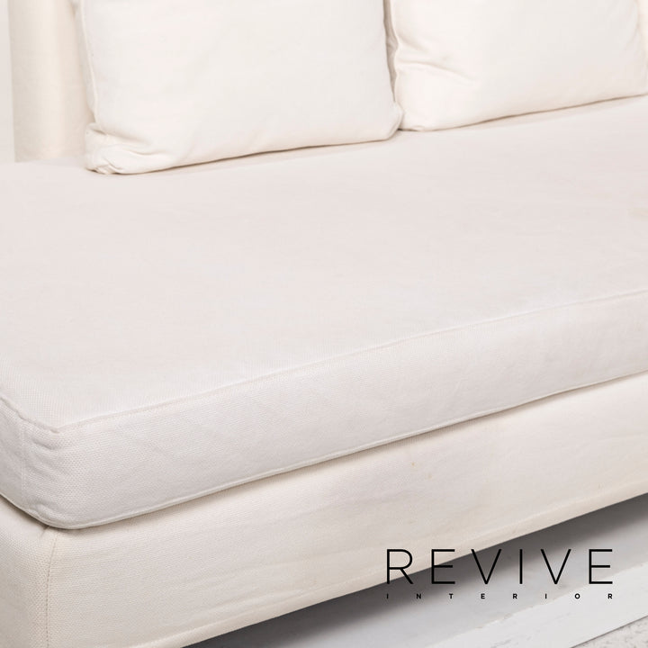 Flexform Fabric Corner Sofa Cream Sofa Couch #12465