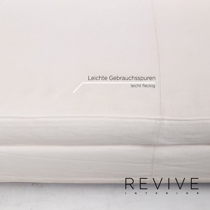 Flexform Fabric Corner Sofa Cream Sofa Couch #12465