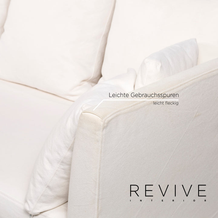Flexform Fabric Corner Sofa Cream Sofa Couch #12465
