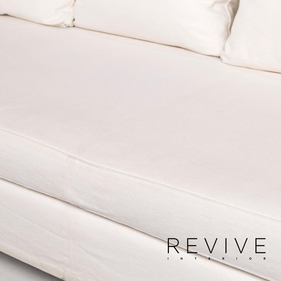 Flexform Fabric Corner Sofa Cream Sofa Couch #12465