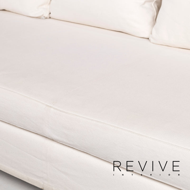Flexform Fabric Corner Sofa Cream Sofa Couch #12465
