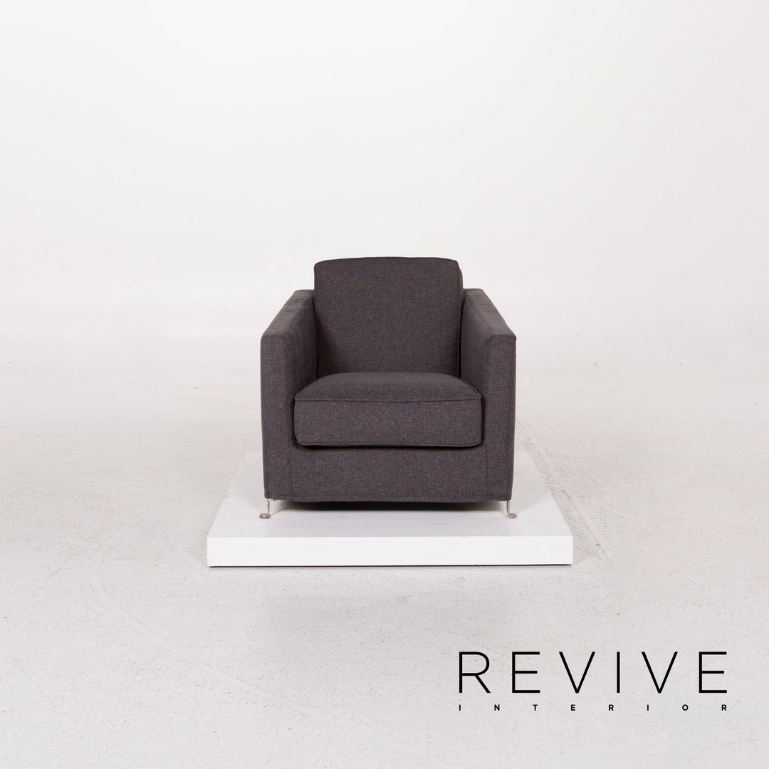 Flexform Fabric Armchair Gray Anthracite #12565