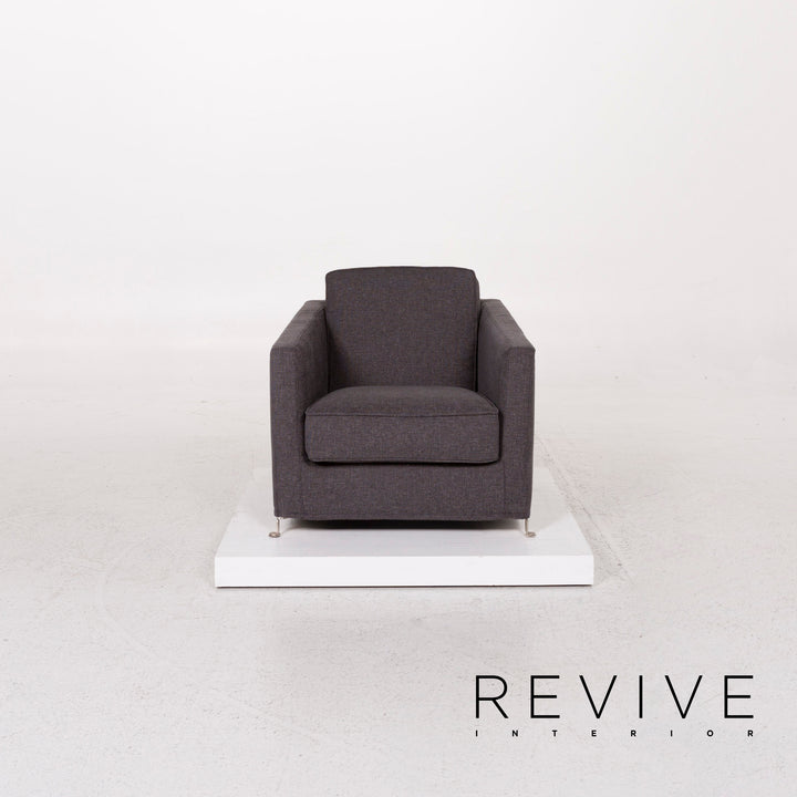 Flexform Fabric Armchair Gray Anthracite #12565