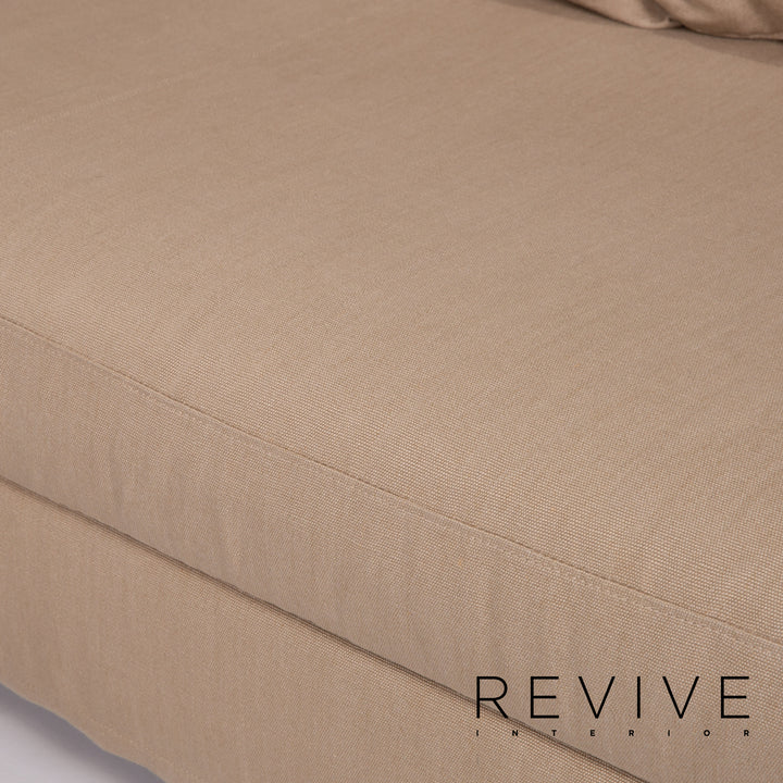 Flexform Fabric Sofa Beige Corner Sofa #14054