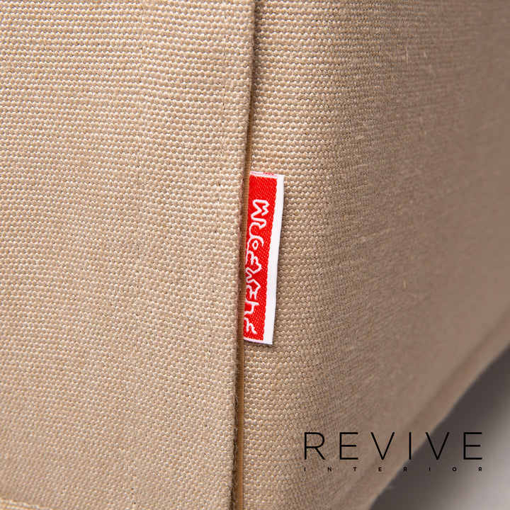 Flexform Fabric Sofa Beige Corner Sofa #14054
