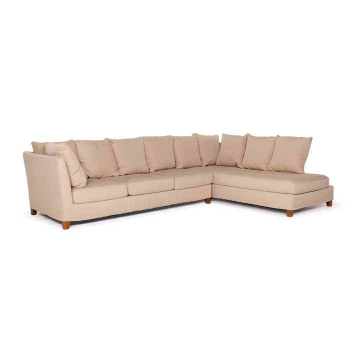 Flexform Fabric Sofa Beige Corner Sofa #14054
