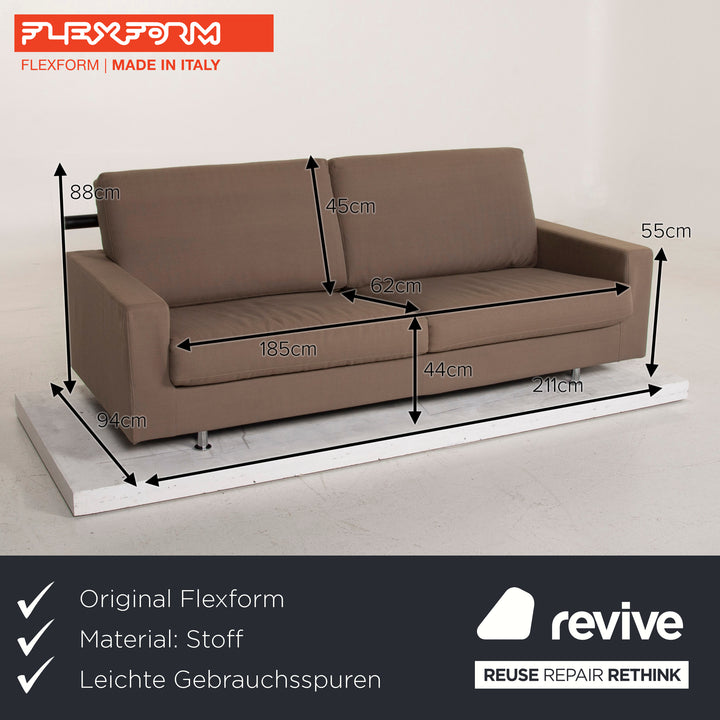 Canapé en tissu Flexform beige deux places #15047