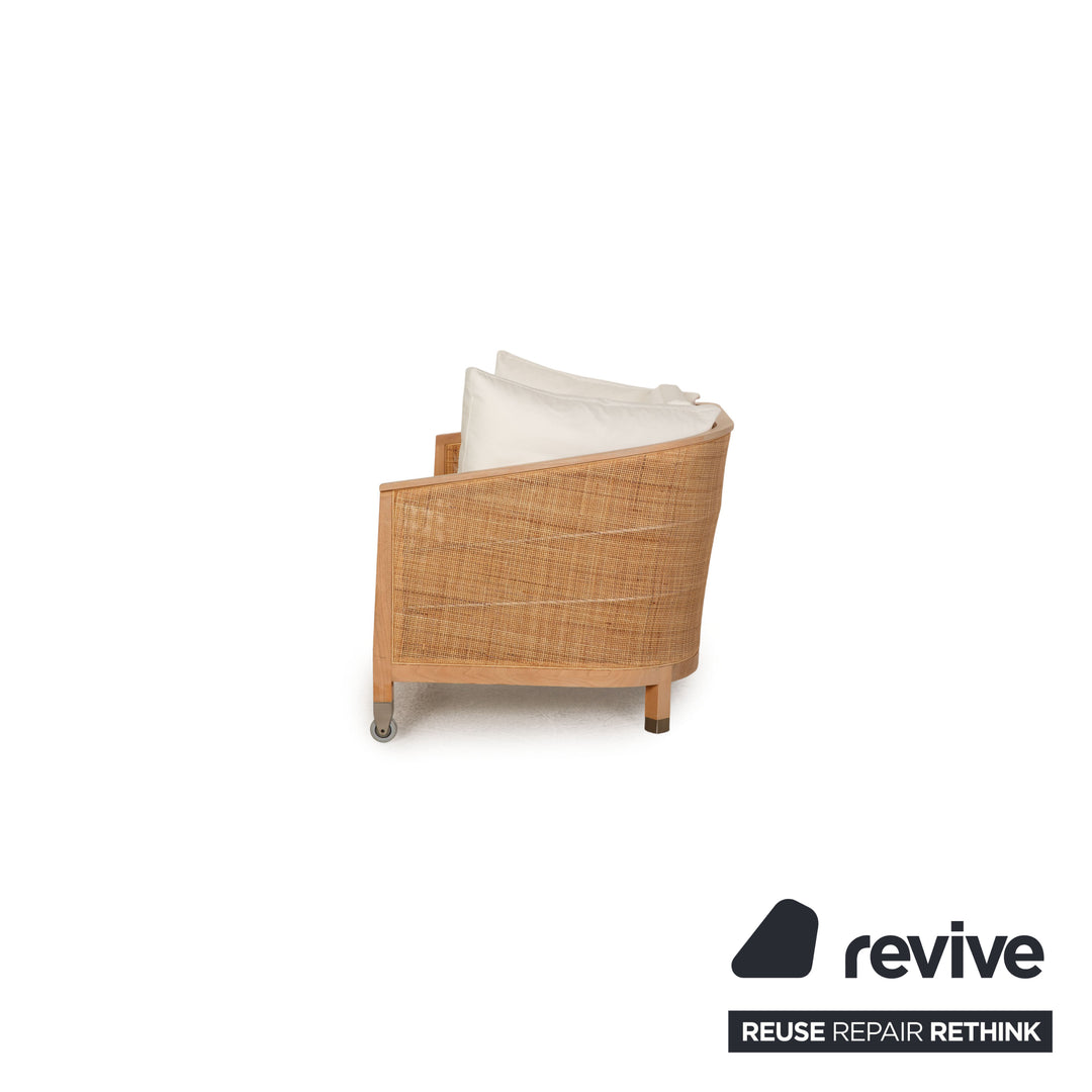 Flexform Fabric Sofa Set White Two Seater Armchair Table Coffee Table