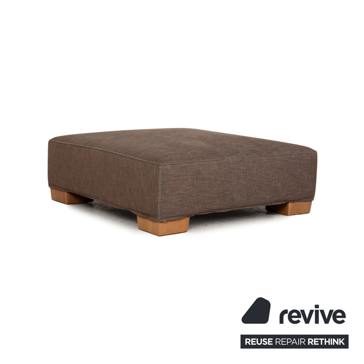 Flexform Stoff Sofa Grau Dreisitzer Couch