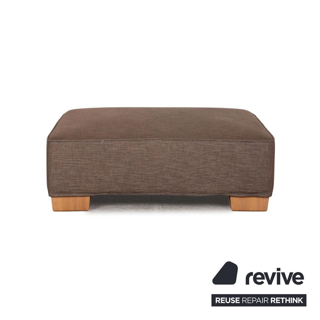 Flexform Stoff Sofa Grau Dreisitzer Couch