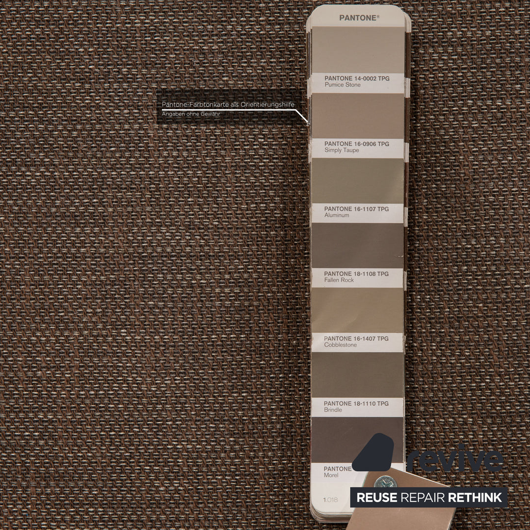 Flexform Stoff Sofa Grau Dreisitzer Couch