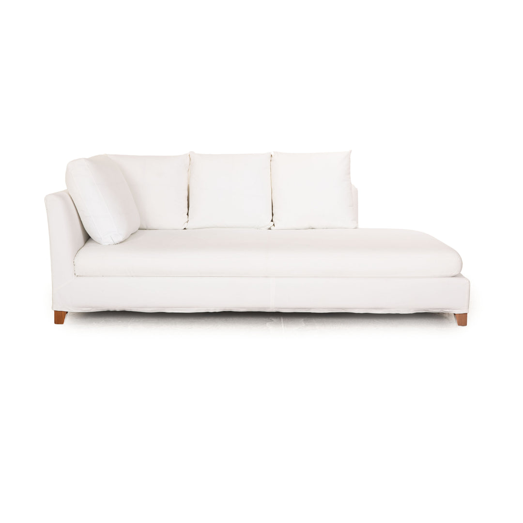 Chaise longue en tissu Flexform Victor blanc