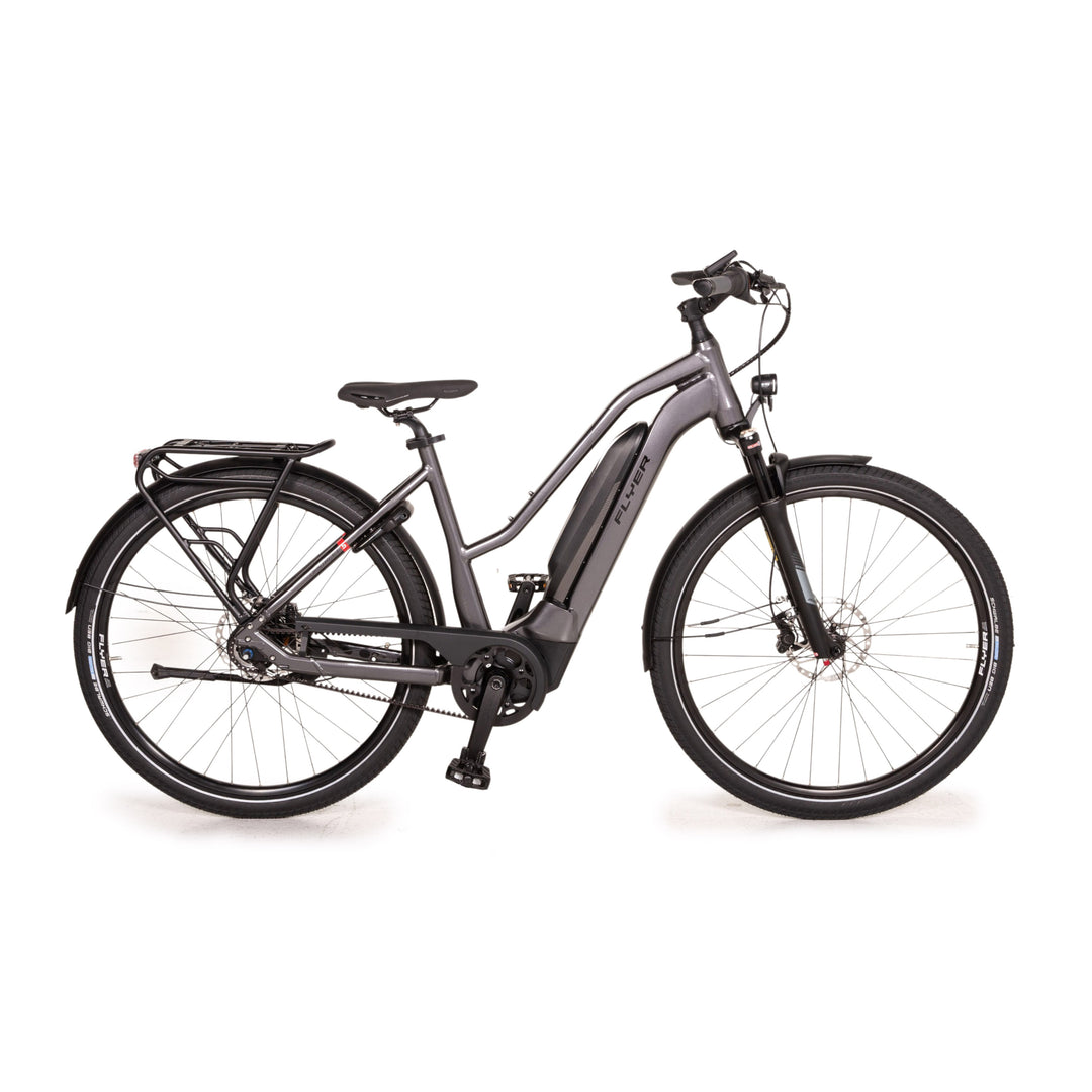 Flyer UPSTREET5 7.03 630 2021 RH L E-City Bike Grau E-Bike Fahrrad