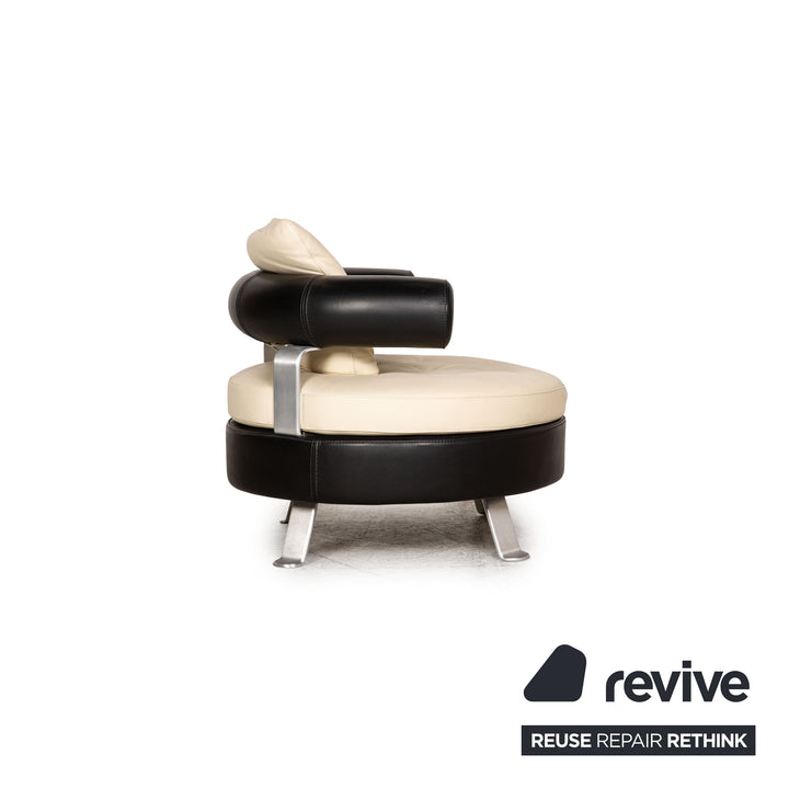 Formenti Leather Armchair Cream by Mario Spinelli
