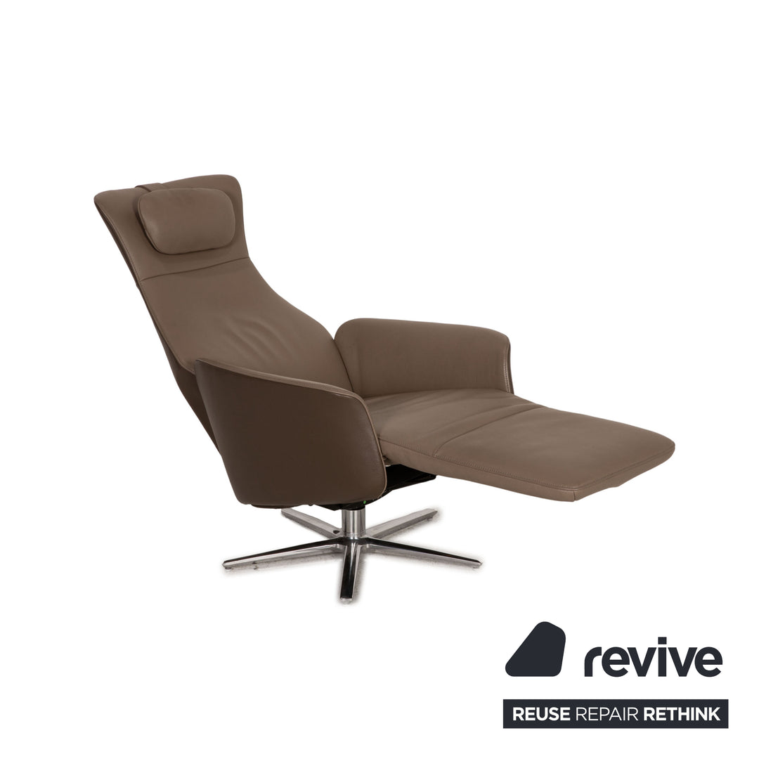 FSM Ciao Leder Sessel Grau Funktion Relaxfunktion