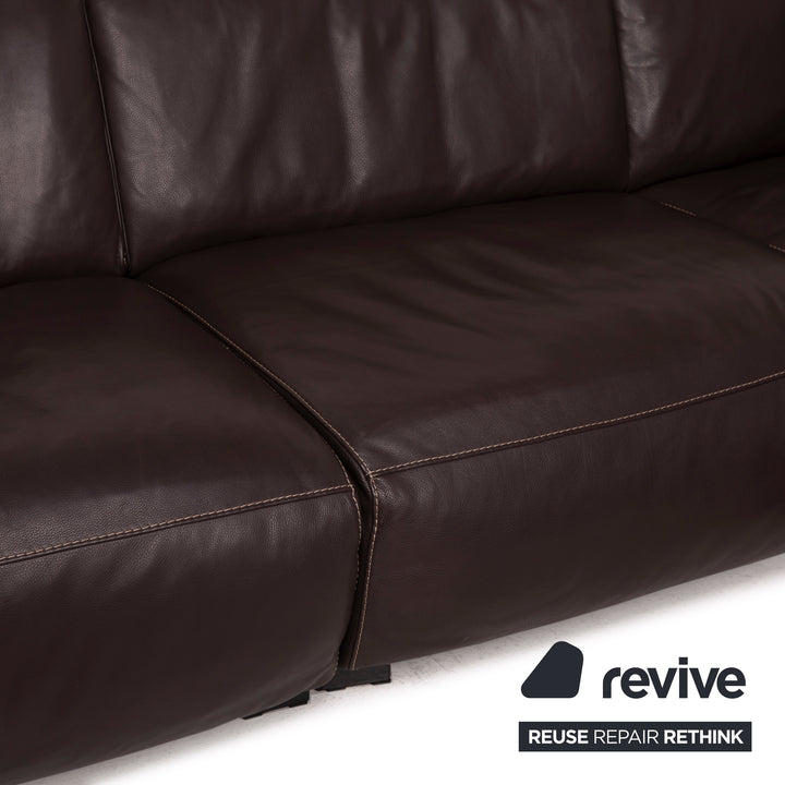 Furninova Leder Sofa Braun Ecksofa