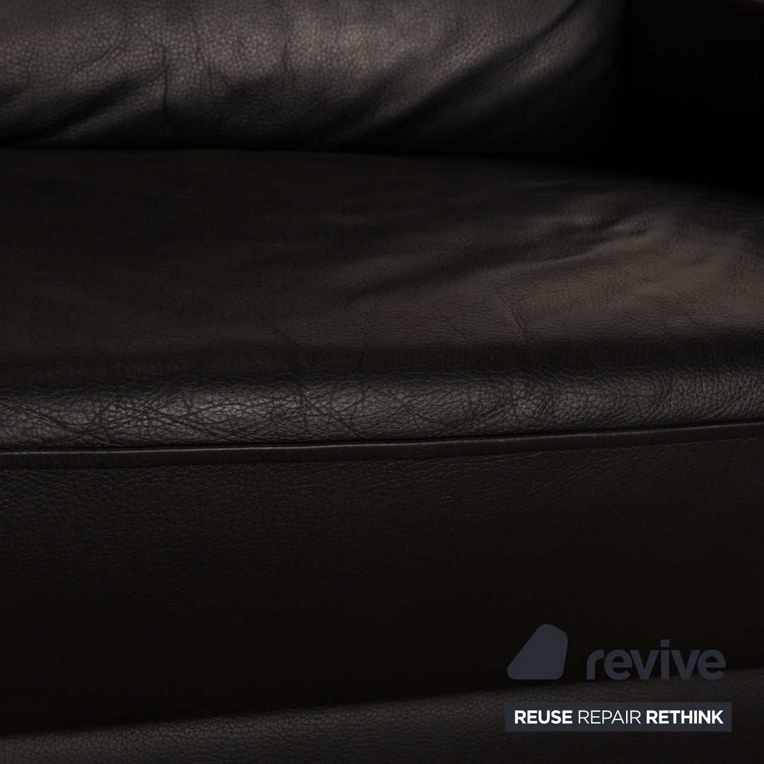 Gepade Systema Leder Zweisitzer Schwarz Sofa Couch Funktion