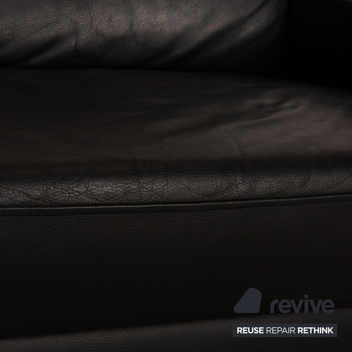 Gepade Systema Leder Zweisitzer Schwarz Sofa Couch Funktion