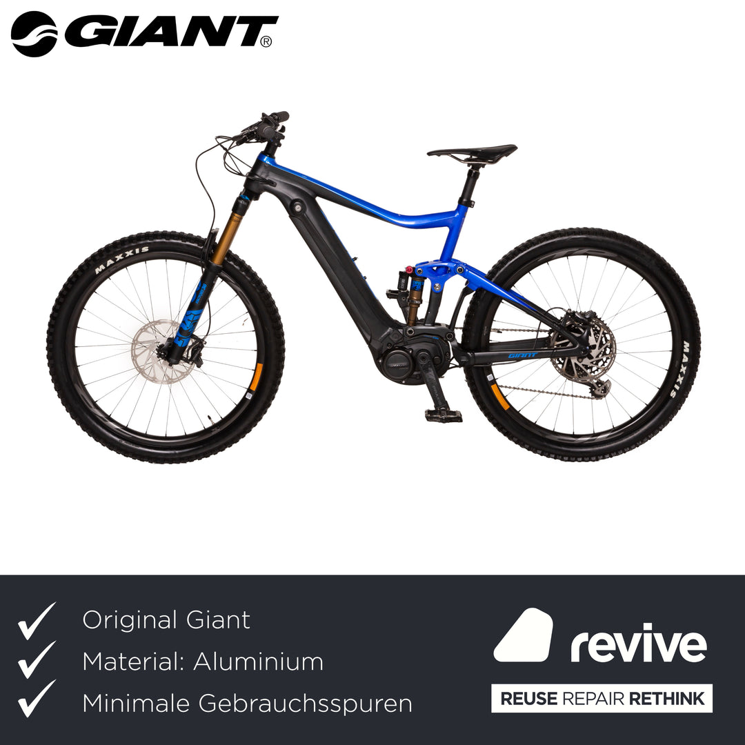 Giant TRANCE E+ 0 PRO 2020 Vélo en aluminium Bleu E-Mountain Bike RH L 49cm E-Bike