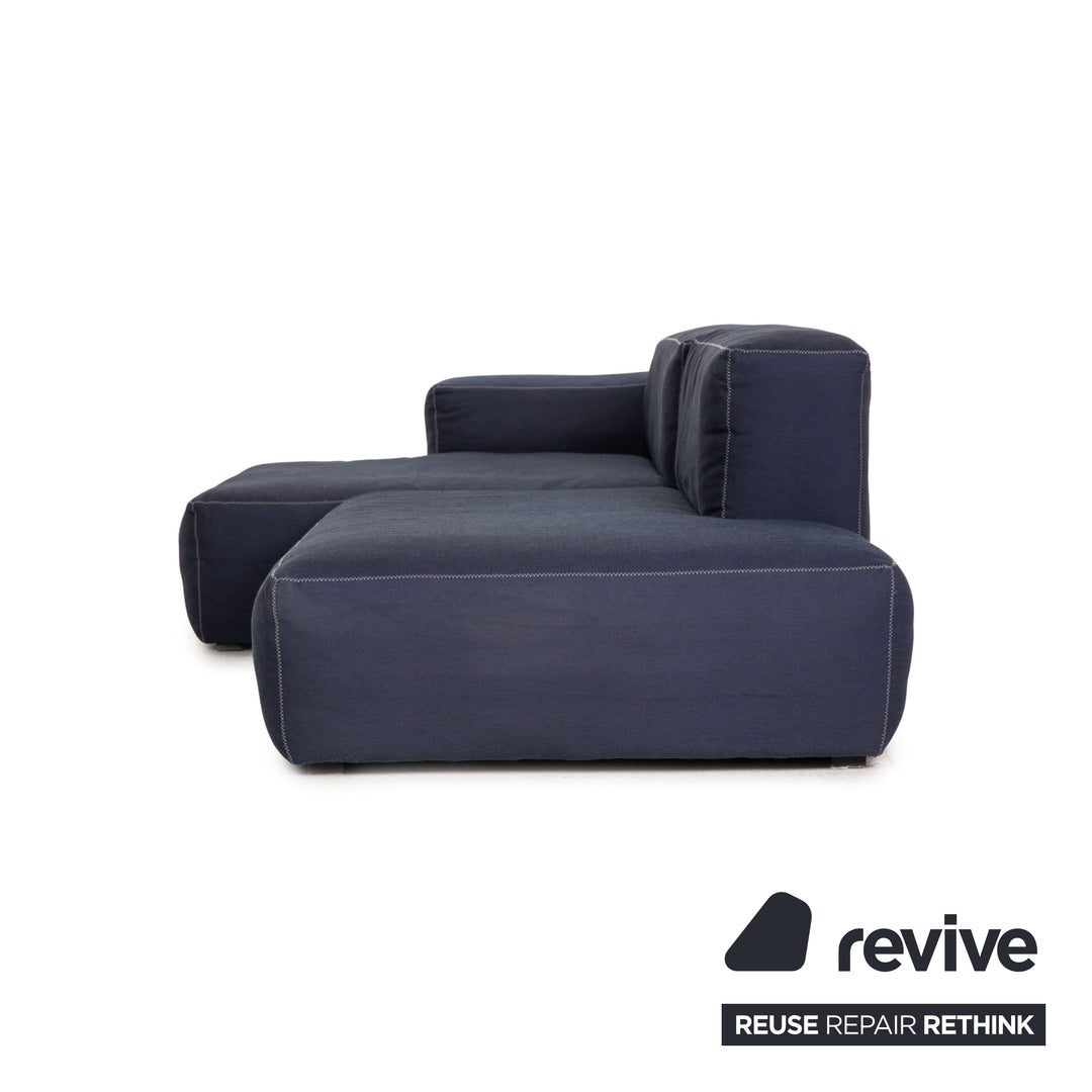 Hay Mags Fabric Sofa Blue Corner Sofa Couch