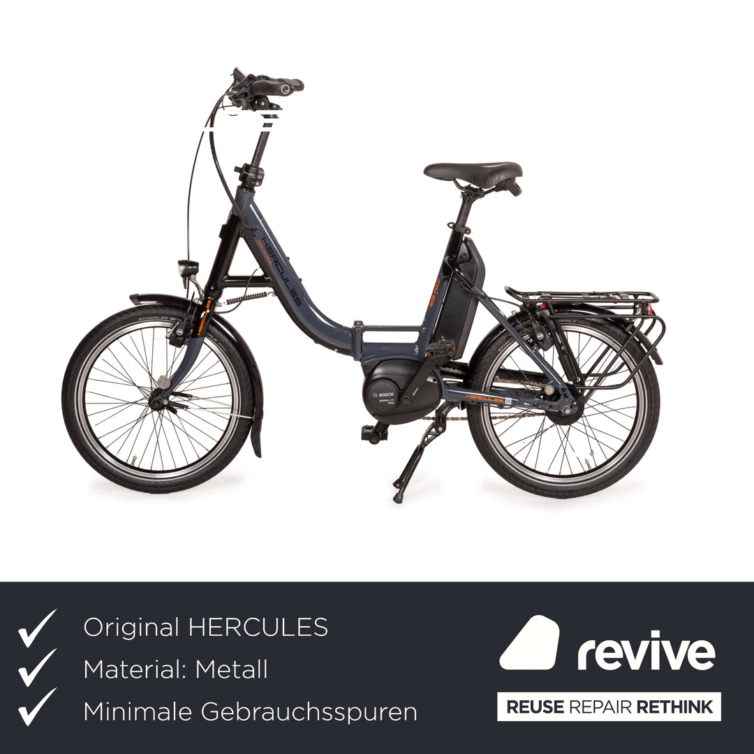 Hercules Rob Fold F8 500 2019 Metal Bicycle Gray E-City Bike Folding Bike 46cm F