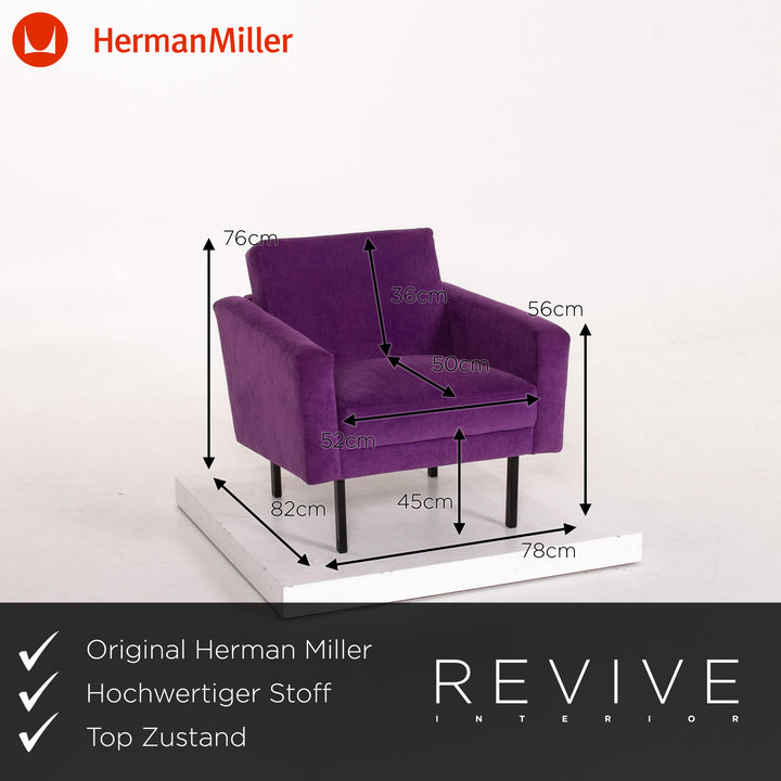 Herman Miller Stoff Sessel Lila #13876