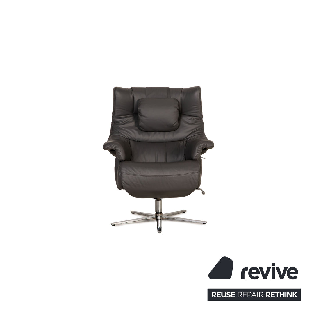 Himolla Cosyform Leder Sessel Grau Funktion Relaxfunktion