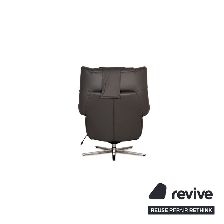 Himolla Cosyform Leder Sessel Grau Funktion Relaxfunktion