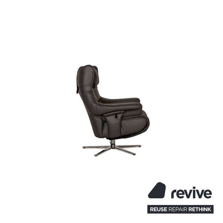 Himolla Cosyform Leder Sessel Grau Funktion Relaxfunktion