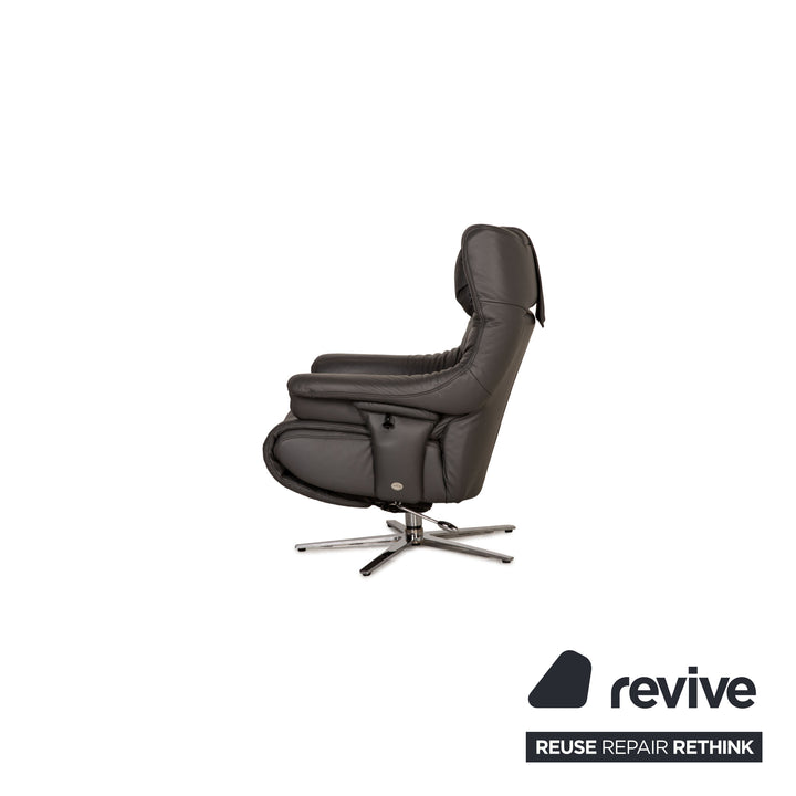 Himolla Cosyform Leder Sessel Grau Funktion Relaxfunktion
